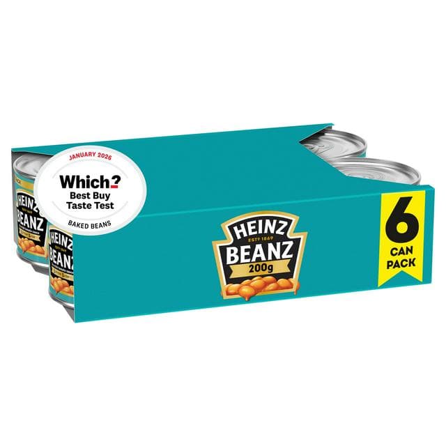 Heinz Baked Beans in a Rich Tomato Sauce 6x200g - gallery image 1