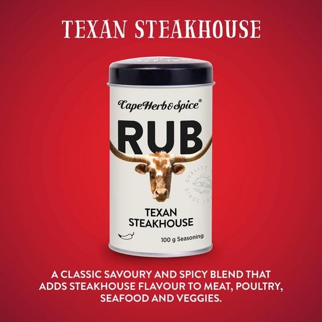 Cape Herb & Spice Rub Texan Steakhouse Seasoning 100g - gallery image 2