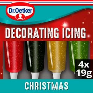 Dr. Oetker 4 x 19g Christmas Glittery Decorating Icing