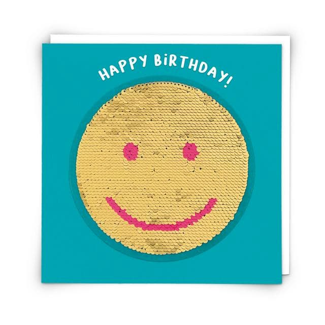 Redback Cards Happy Birthday Greeting Card with Smiley Seqin Face - gallery image 1