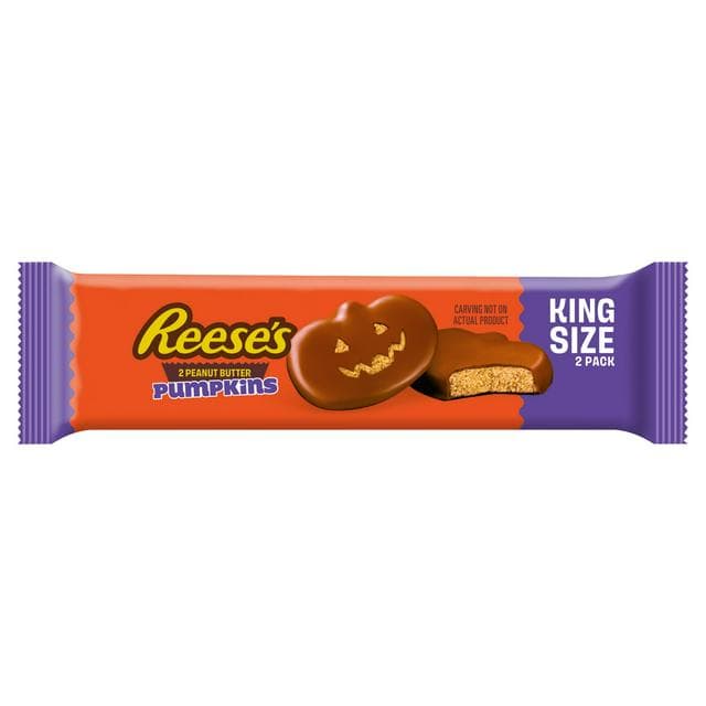 Reese's 2 x Kingsize Peanut Butter & Milk Chocolate Flavoured Pumpkins 68g - gallery image 1