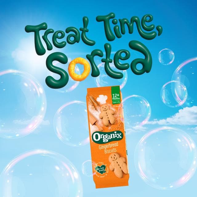 Organix 5 x 20g 12+ Months Mini Gingerbread Men Biscuits Toddler Multipack Snacks - gallery image 4