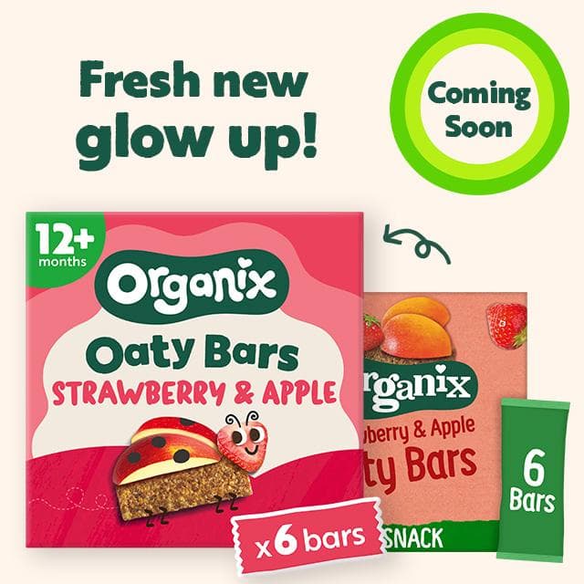 Organix 6 x 23g Strawberry & Apple Oaty Bars Toddler Multipack Snacks - gallery image 2