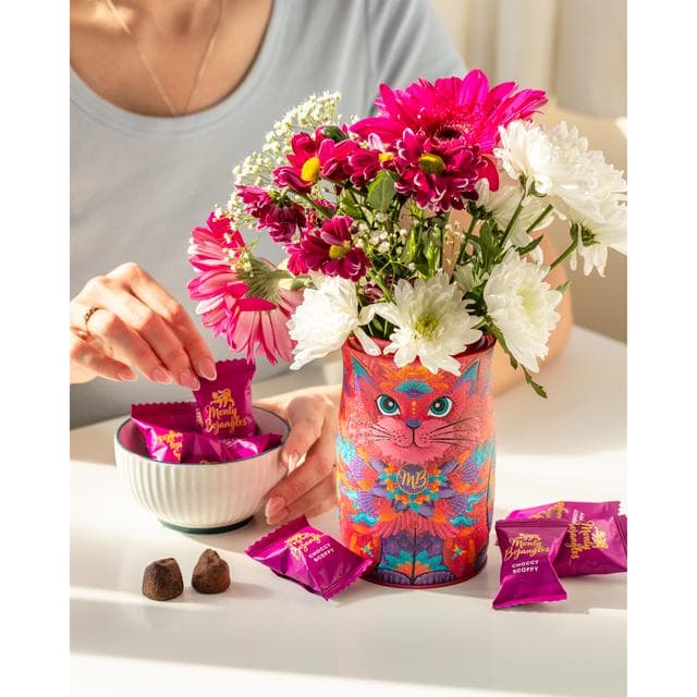 Monty Bojangles 135g Sunset Samba Cat Tin Chocolatey Truffles - gallery image 3