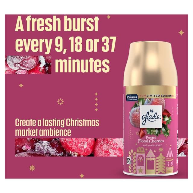 Glade Automatic Spray Air Freshener Refill Frosted Floral Cherries 269ml - gallery image 2