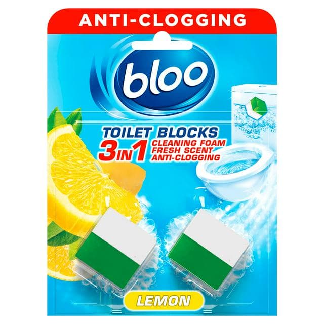 Bloo In Cistern Toilet Blocks Lemon 2x50g - gallery image 1
