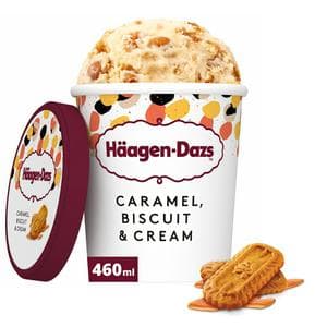 Haagen-Dazs Caramel Biscuit & Cream Frozen Dessert Tub 400g