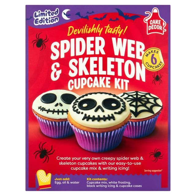 Cake Décor 232g Spider Web & Skeleton Cupcake Kit, Limited Edition - gallery image 1
