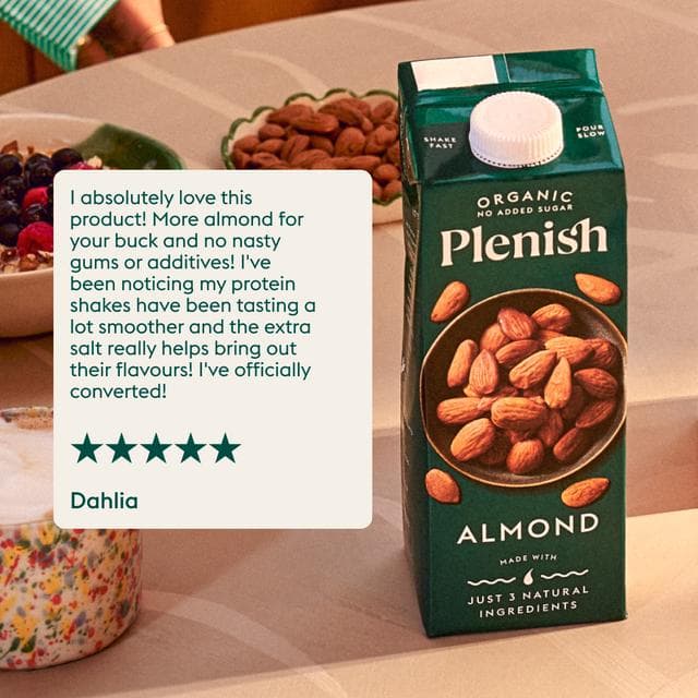 Plenish 1L Long Life Dairy Free Organic Almond Milk - gallery image 5