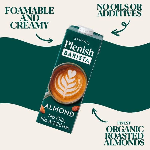 Plenish 1L Long Life Dairy Free Organic Barista Almond Drink - gallery image 6