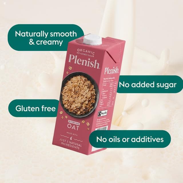 Plenish 1L Long Life Dairy Free Organic Oat Drink - gallery image 3