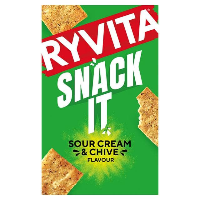 Ryvita Thins Snack It Sour Cream & Chive Flatbread Snacks 125g - gallery image 1