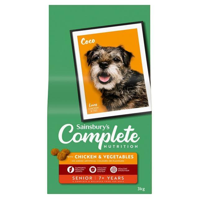 Sainsbury's Senior Complete Nutrition with Chicken & Rice 3kg - gallery image 1