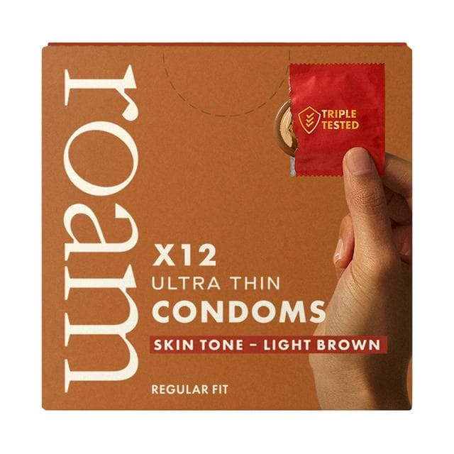 Roam Light Brown Ultra Thin Skin Tone Condoms x12 - gallery image 1