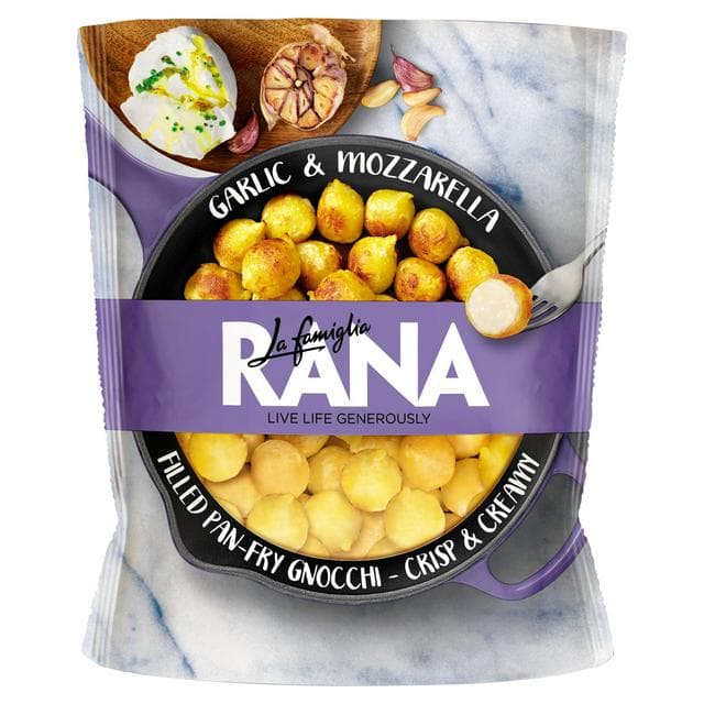 La Famiglia Rana Garlic & Mozzarella Filled Pan Fry Gnocchi 280g - gallery image 1