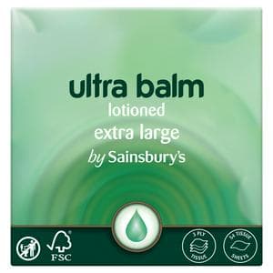 Sainsburys 54 x Sheets XL Balm Tissues