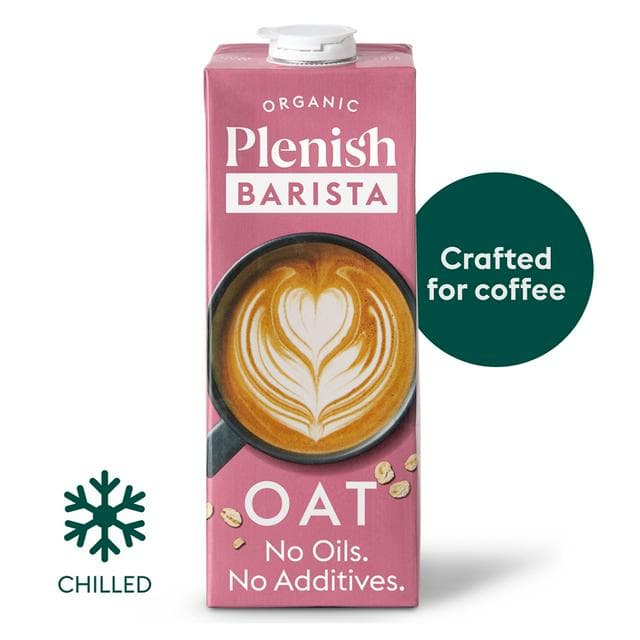 Plenish 1L Chilled Dairy Free Organic Barista Oat Drink - gallery image 1