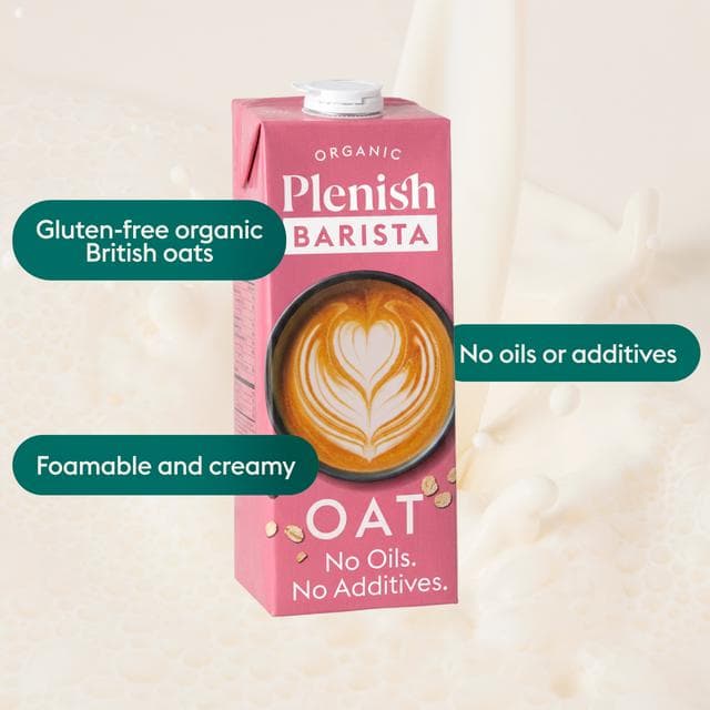 Plenish 1L Chilled Dairy Free Organic Barista Oat Drink - gallery image 3