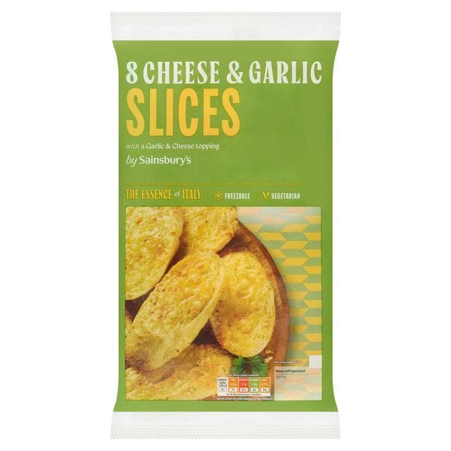 Sainsbury's Cheese & Garlic Slices x8 260g - gallery image 1