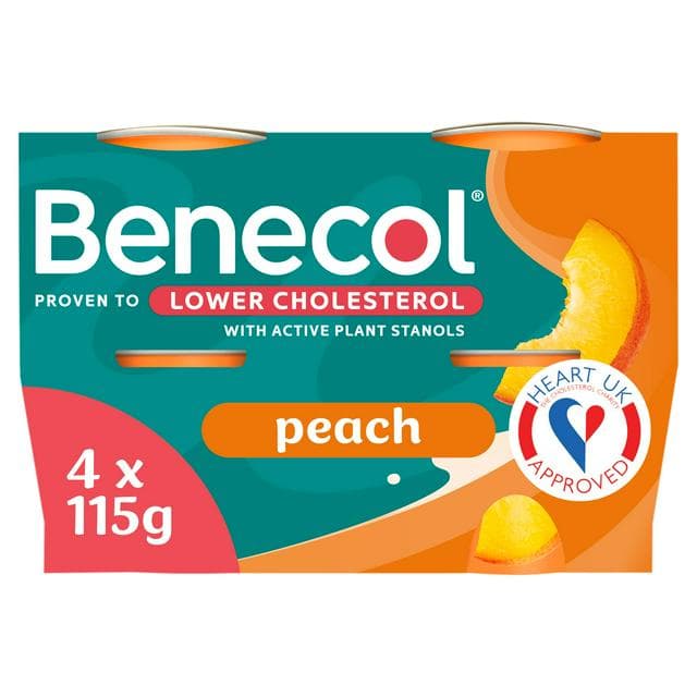 Benecol Peach Yogurt 4x115g - gallery image 1