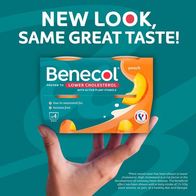 Benecol Peach Yogurt 4x115g - gallery image 2