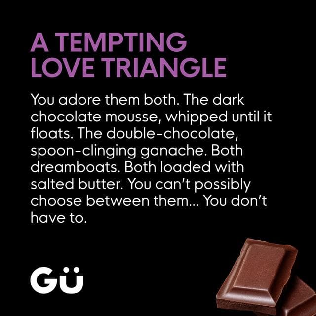 Gü Dark Chocolate Mousse with Ganache Desserts 2 x 70g - gallery image 4