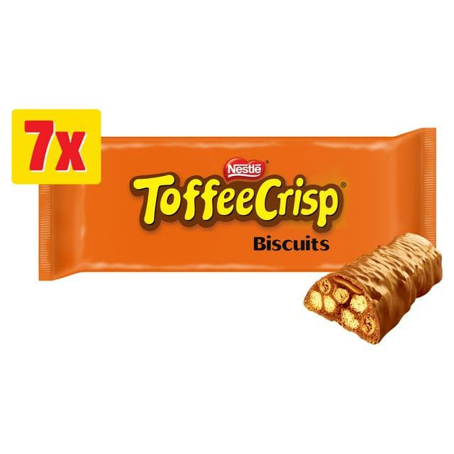 Toffee Crisp Biscuit Bar Multipack x7 130.9g - gallery image 1