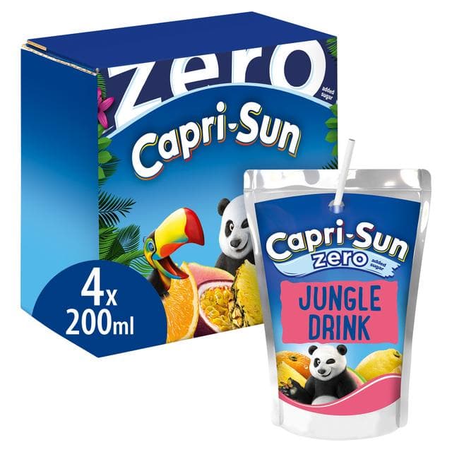 Capri Sun 4 x 200ml Zero Jungle Kids Juice Drink - gallery image 4