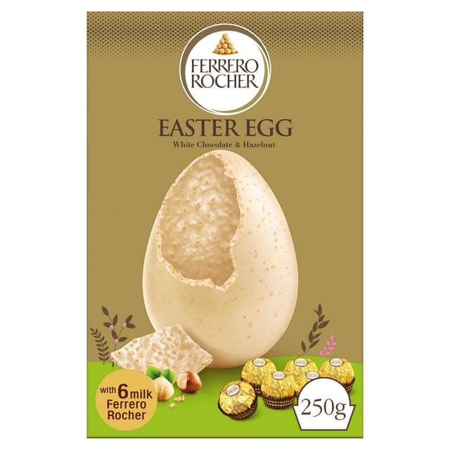 Ferrero Rocher Easter Egg White Chocolate & Hazelnut 250g - gallery image 1