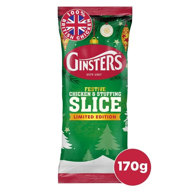 Ginsters Festive Chicken & Stuffing Slice, Limited Edition 170g - gallery image 1