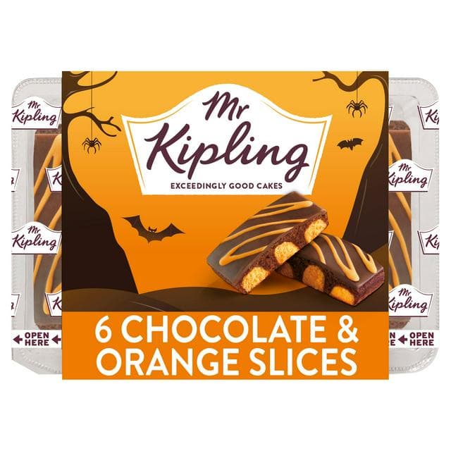 Mr Kipling 6 x Milk Chocolate & Orange Cake Slices - gallery image 1