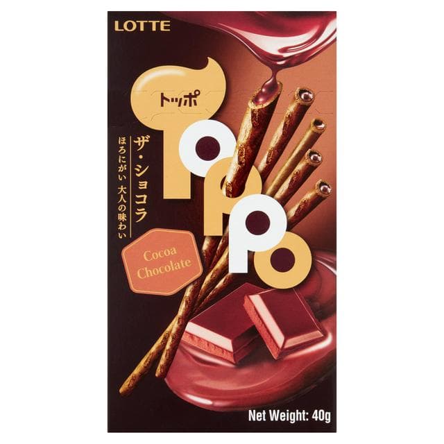 Lotte Toppo Double Flavour Cocoa Chocolate 40g - gallery image 1