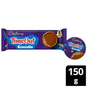 Cadbury Timeout 5 x 30g Roundie Milk Chocolate Multipack Wafer Biscuit Bars
