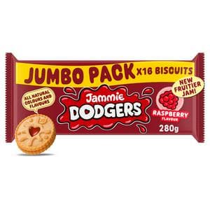 Jammie Dodgers 16 Raspberry Flavour Biscuits Jumbo 280g