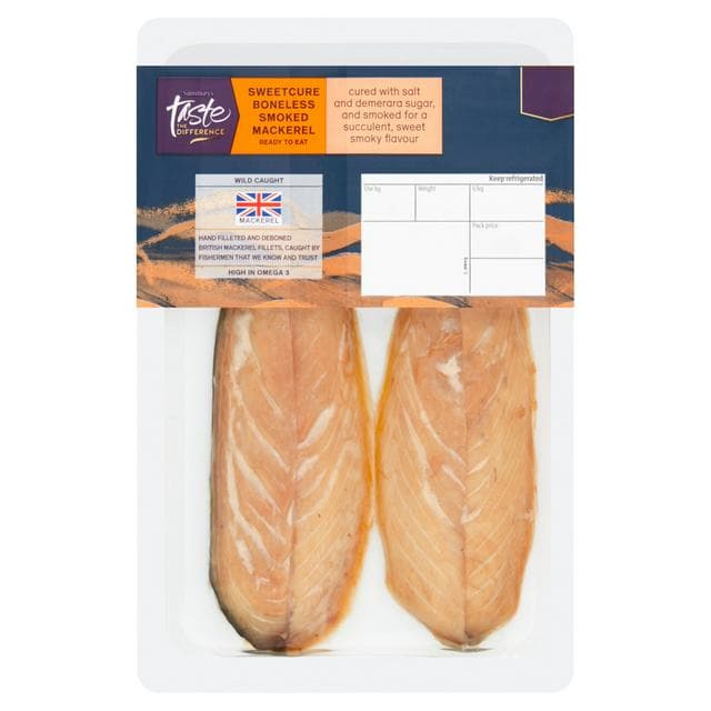 Sainsbury's (Approx. 165g) Ready to Eat Sweetcure Boneless Hot Smoked Mackerel, Taste the Difference - gallery image 1