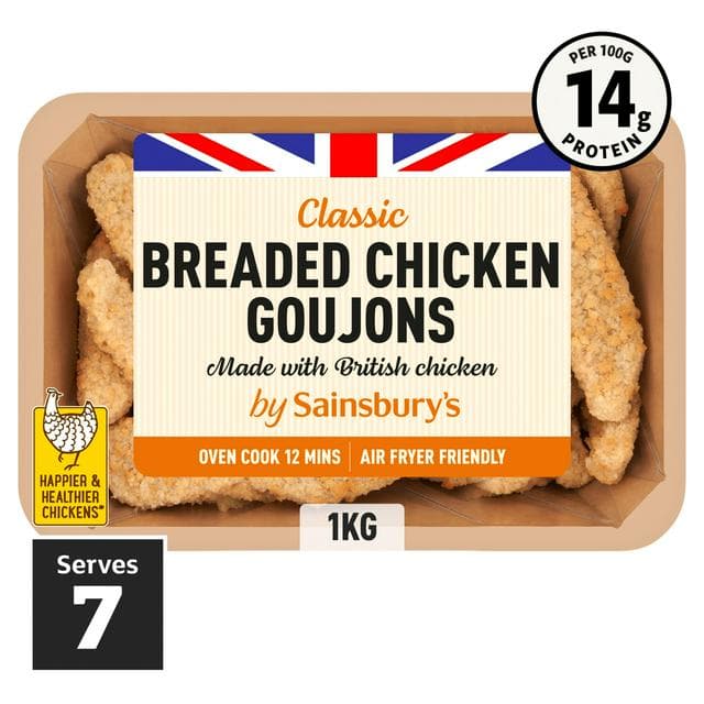 Sainsbury's Breaded Chicken Goujons 1kg - gallery image 1