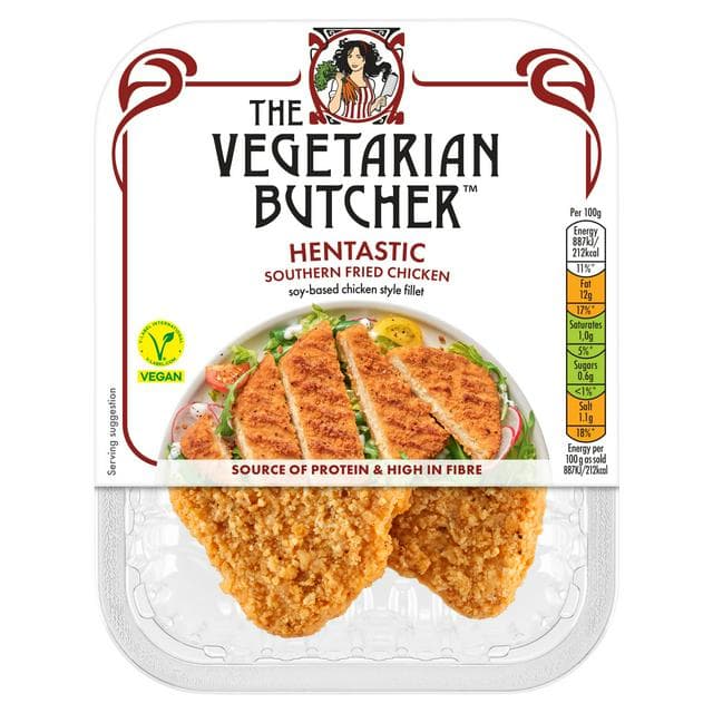 The Vegetarian Butcher Vegan Chicken Fillet Hentastic Southern Fried 200g - gallery image 1