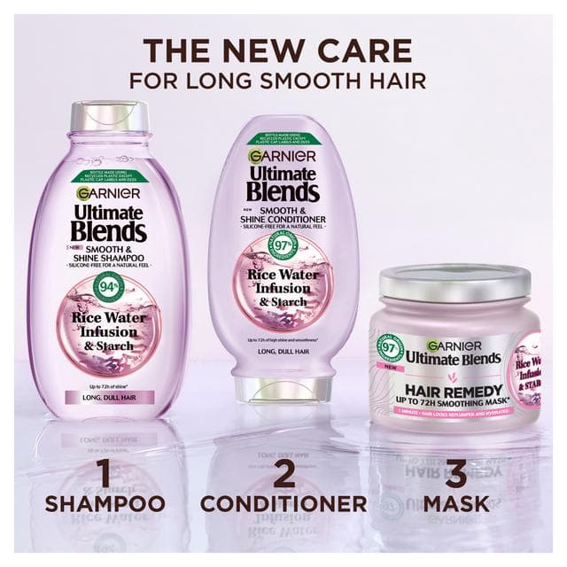 Garnier Ultimate Blends Rice Water Infusion & Starch Conditioner For Long Hair 200ml - gallery image 4
