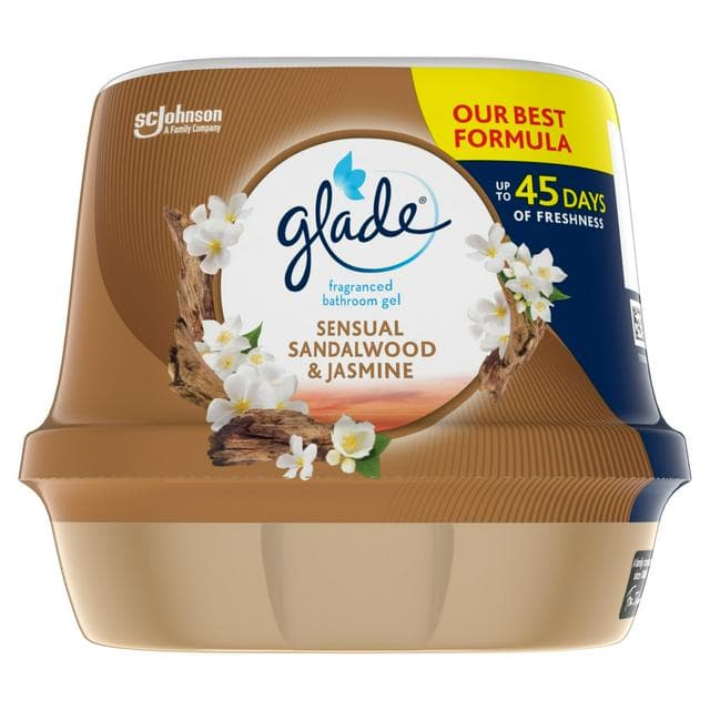 Glade Bathoom Gel Air Freshener Sandalwood Jasmine 180g - gallery image 1