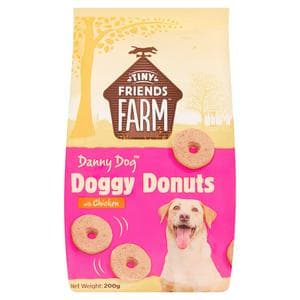 Tiny Friends Farm Danny Dog Treats Doggy Donuts with Chicken 200g