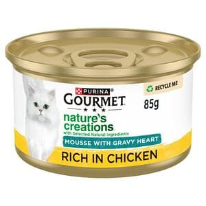 Gourmet Nature Creations Mousse with Gravy Heart Wet Cat Food 85g