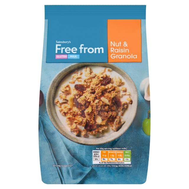 Sainsbury's Free From Nut & Raisin Granola 350g - gallery image 1