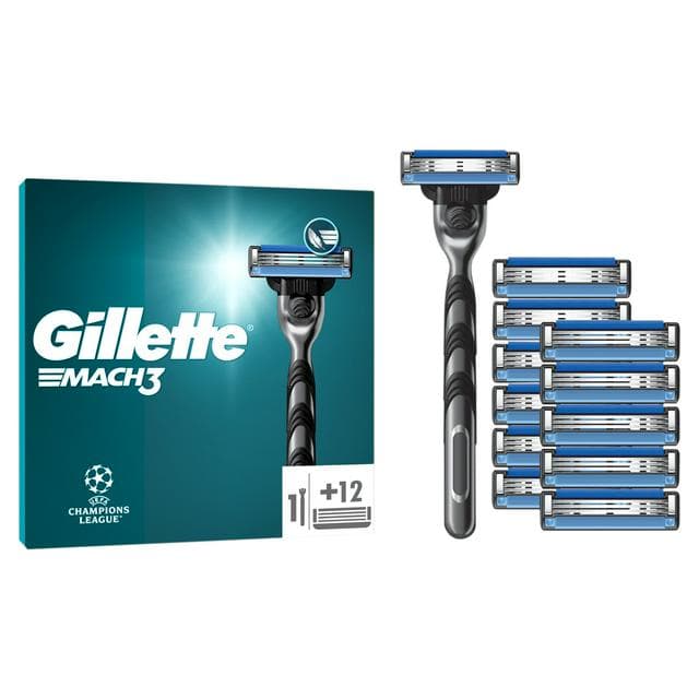 Gillette Mach3 Razor & 12 Blades for Men - gallery image 1