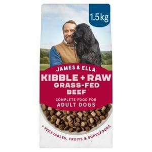 James & Ella Kibble + Raw Grass Fed Beef Dog Food 1.5kg
