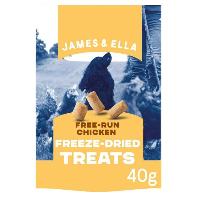 James & Ella Freeze Dried Free Run Chicken Dog Treats 40g - gallery image 1