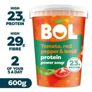 BOL 600g Tomato, Red Pepper & Lentil Protein Power Soup
