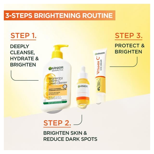 Garnier Skin Active Vitamin C Skincare Brightening Cream Cleanser For Dull & Uneven Skin 250ml - gallery image 5
