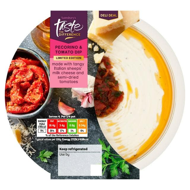 Sainsbury's Pecorino & Tomato Dip, Limited Edition, Taste the Difference 170g - gallery image 1