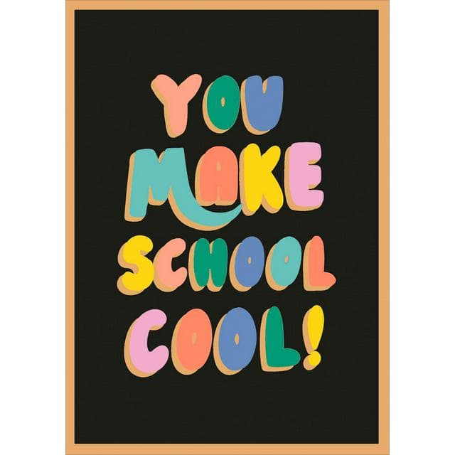 Sainsbury's You Make School Cool Colourful Text Teacher Thank You Greeting Card - gallery image 1