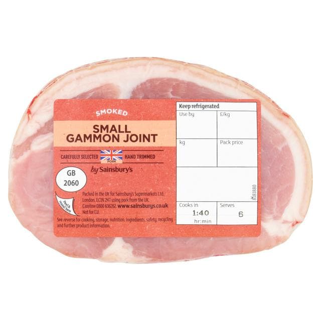 Sainsbury's Smoked Small British Gammon Joint approx. 800g - gallery image 1